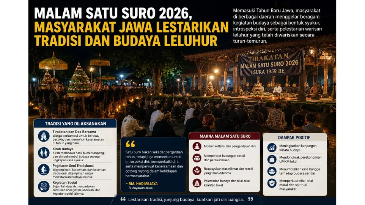 Malam Satu Suro 2026, Masyarakat Jawa Lestarikan Tradisi dan Budaya Leluhur.
