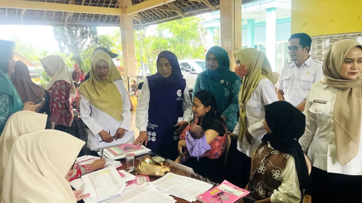 PROGRAM KESEHATAN: Posyandu di Desa Kesimantengah, Kecamatan Pacet rutin digelar setiap bulan. (dok Pemdes Kesimantengah for JPRM)