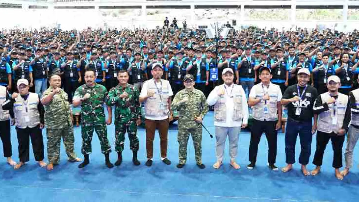 Komandan Resor Militer (Danrem) 082/CPY Kolonel Inf Batara, S.Hub.Int., M.Hub.Int., memberikan pembekalan Wawasan Kebangsaan (Wasbang) kepada ribuan generasi muda peserta Perkemahan Akhir Tahun Ajaran Cinta Alam Indonesia (Permata CAI) ke-47. 