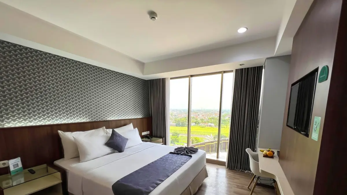 NYAMAN: Salah satu tipe kamar yang ada di Sunrise Hotel Mojokerto mengutamakan kenyamanan dan fasilitas yang memadai.