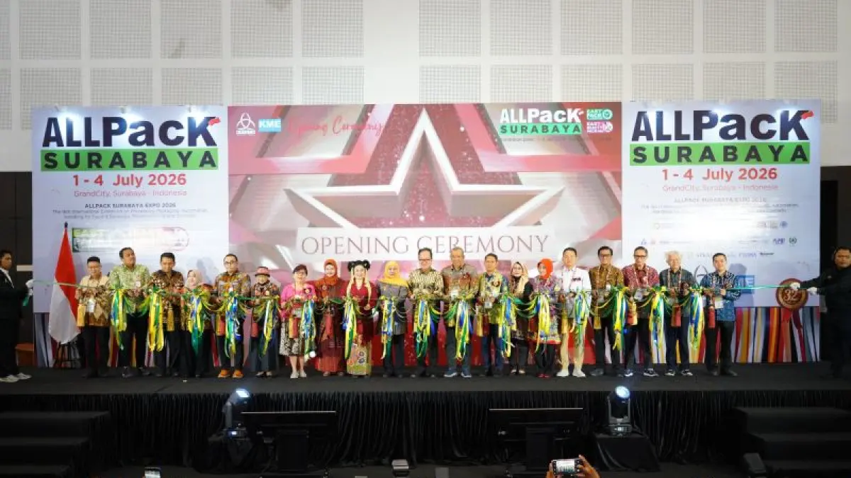 Pembukaan pameran kemasan ALLPack Surabaya Expo 2026 di Grand City Convex Surabaya, Rabu (1/7/2026) ANTARA/HO-Tim Krista
