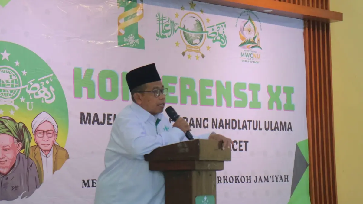SIDANG PLENO: Majelis Wakil Cabang Nahdlatul Ulama (MWC NU) Pacet menggelar konferensi yang dihadiri pengurus ranting NU se-Kecamatan Pacet, Minggu (12/7).
