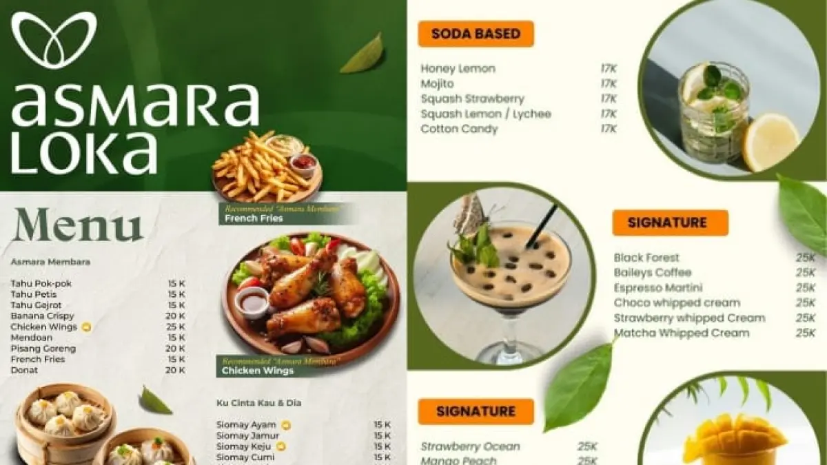 menu asmaraloka resto