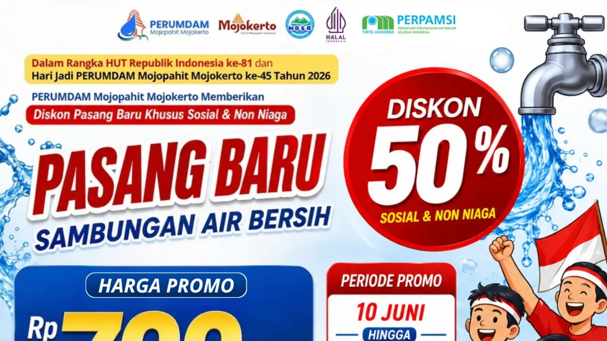 Program promo Perumdam Mojopahit Mojokerto.