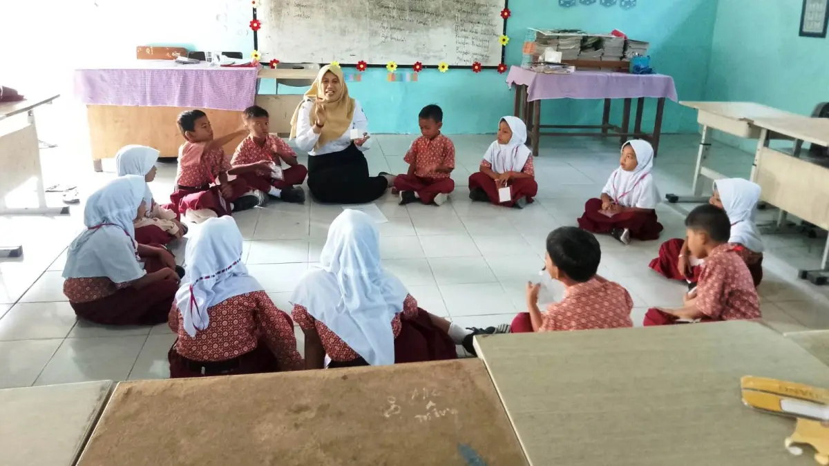 AMAN DAN NYAMAN: Kegiatan MPLS Ramah 2026 di SDN Cinandang, Kecamatan Dawarblandong. (dok SDN Cinandang for JPRM)
