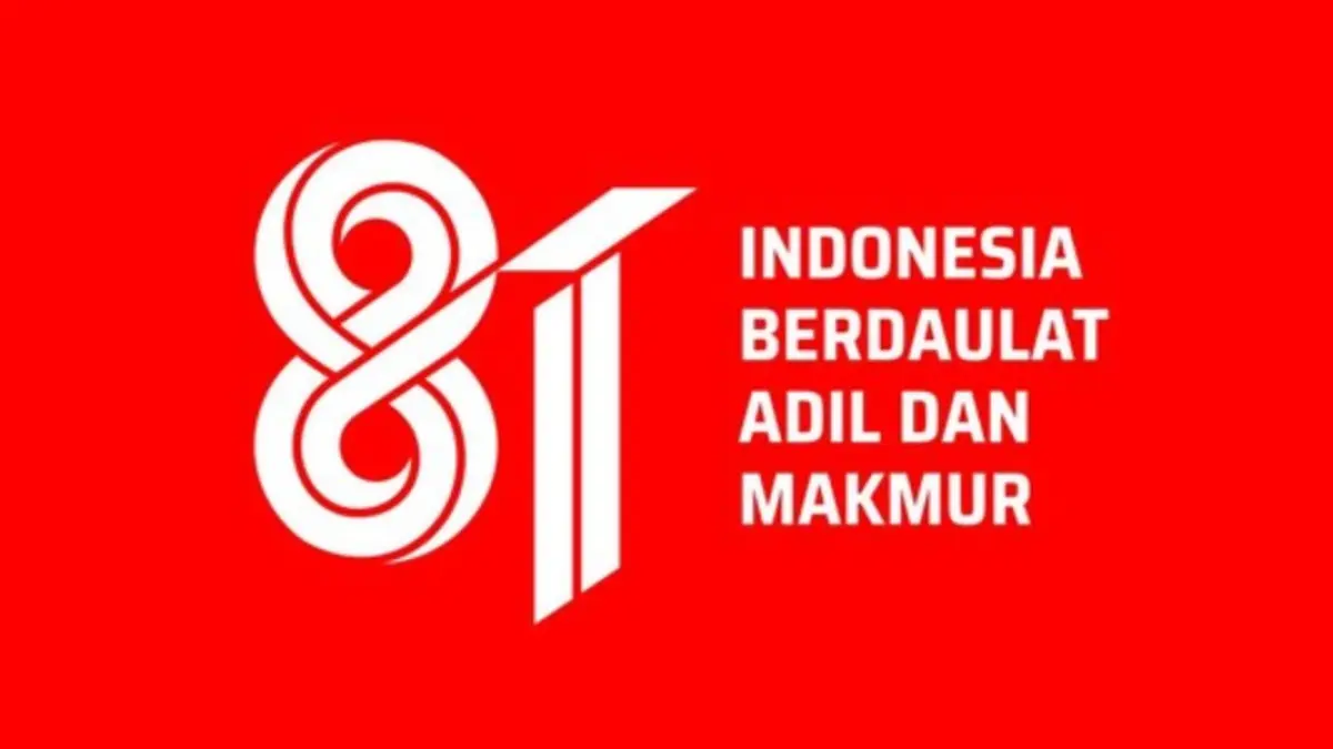 Desain angka “81” melambangkan persatuan dan gotong royong bangsa.