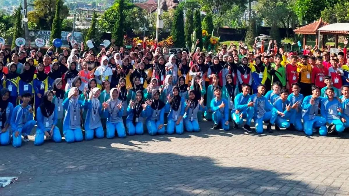 KELUARGA: Sebanyak 192 siswa baru resmi bergabung jadi warga SMPN 1 Trawas pada tahun ajaran 2026/2027.