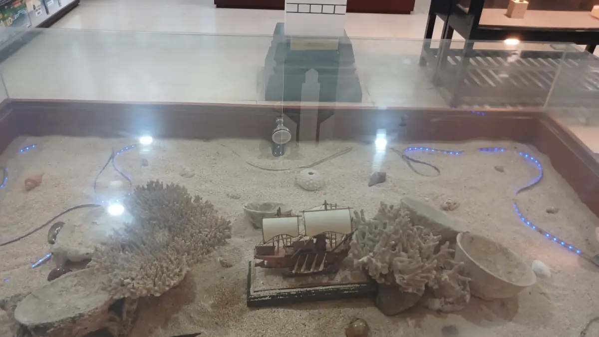 BERCORAK MARITIM: Miniatur kapal dari masa Kerajaan Majapahit yang menunjukkan budaya maritim di Museum Majapahit, Desa/Kecamatan Trowulan, Kabupaten Mojokerto.