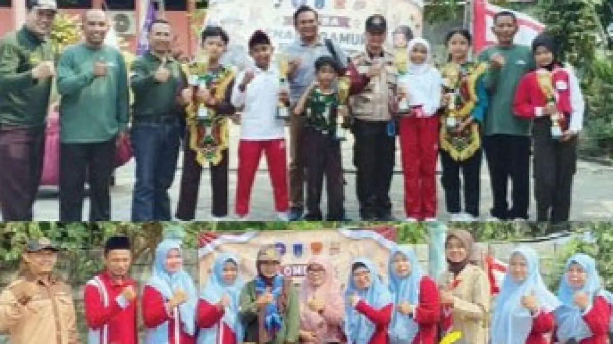 SIAP BERSAING: Para juara senam Pramuka Kecamatan Kutorejo yang akan kembali berlomba di tingkat Kwartir Cabang Kabupaten Mojokerto.