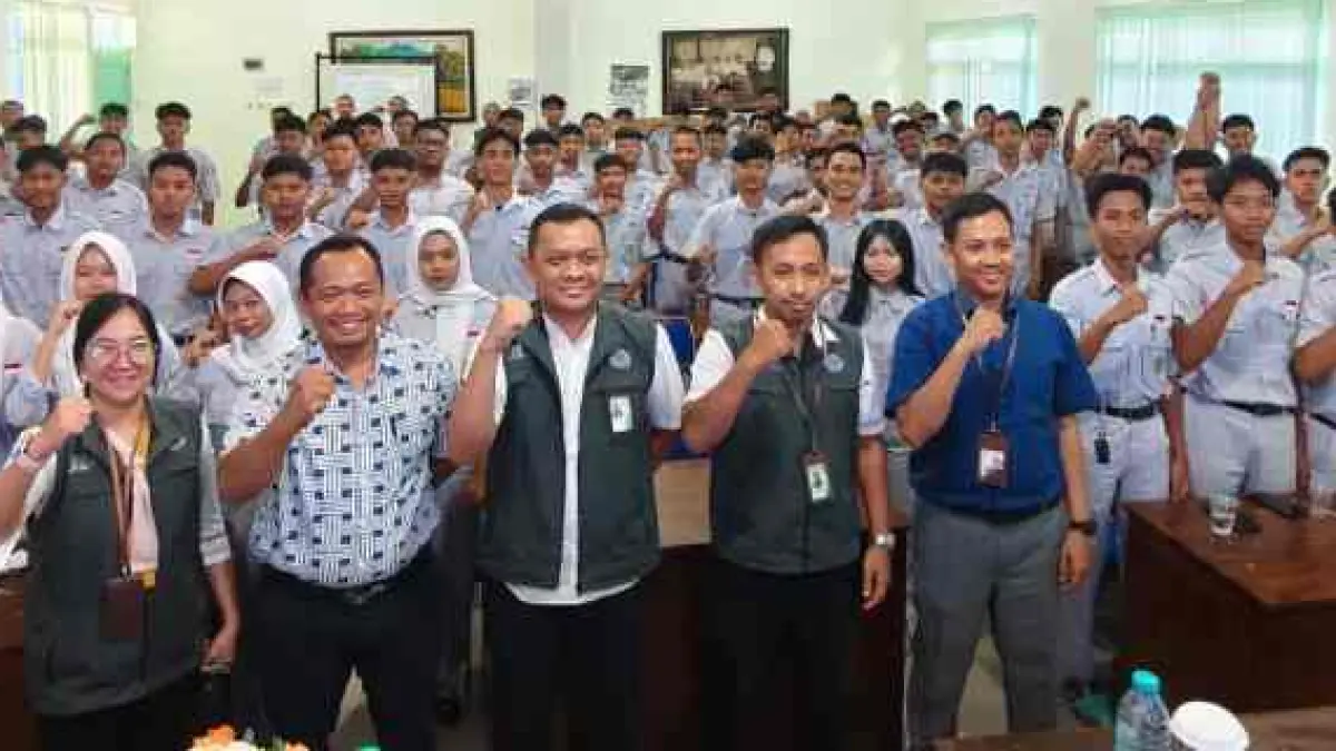 SIAP BEKERJA: Sebanyak 80 siswa SMK Tamansiswa Mojokerto mengikuti Sosialisasi Program Ikusei Shuurou ke Jepang di Aula SMK Tamansiswa Mojokerto, Jalan Panderman VIII, Kota Mojokerto, beberapa waktu lalu.