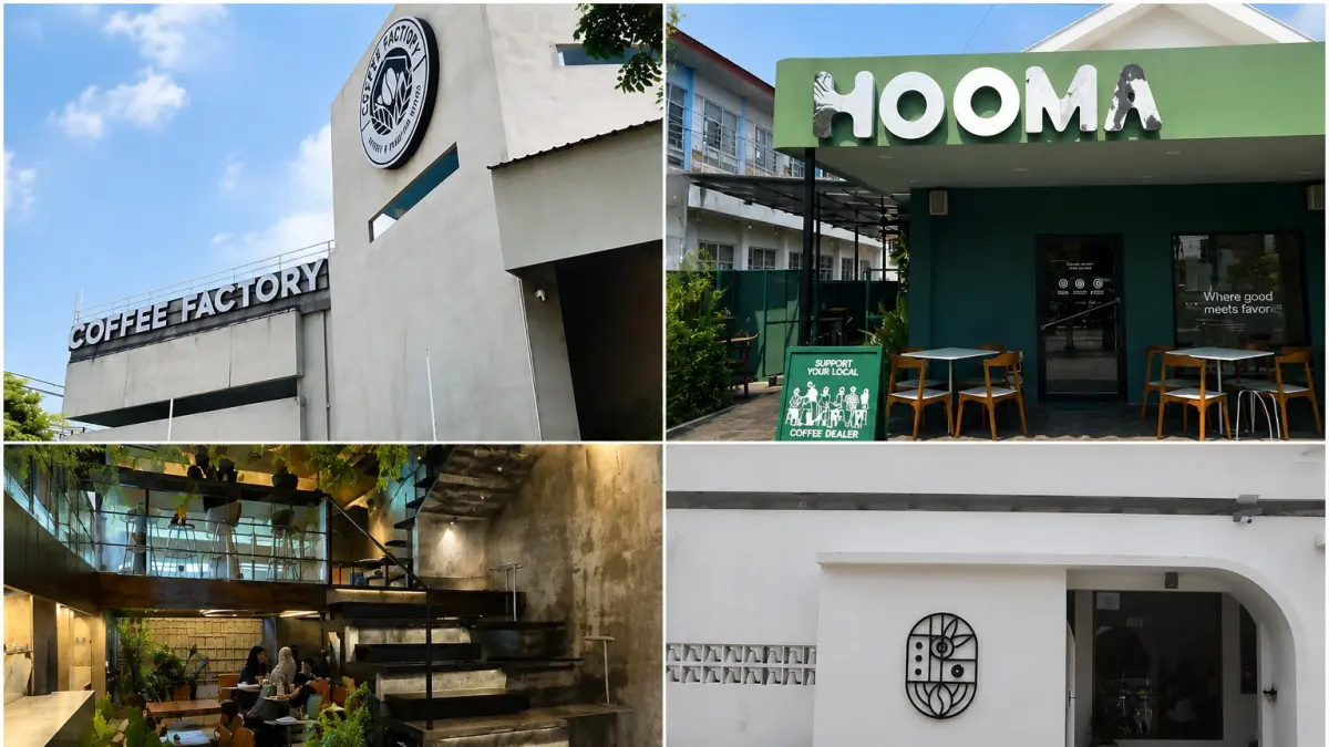 Potret sejumlah Kafe di Kota Mojokerto yang bisa menjadi pilihan untuk Work From Cafe (WFC), dengan suasana dan fasilitas yang mendukung aktivitas bekerja maupun mengerjakan tugas.