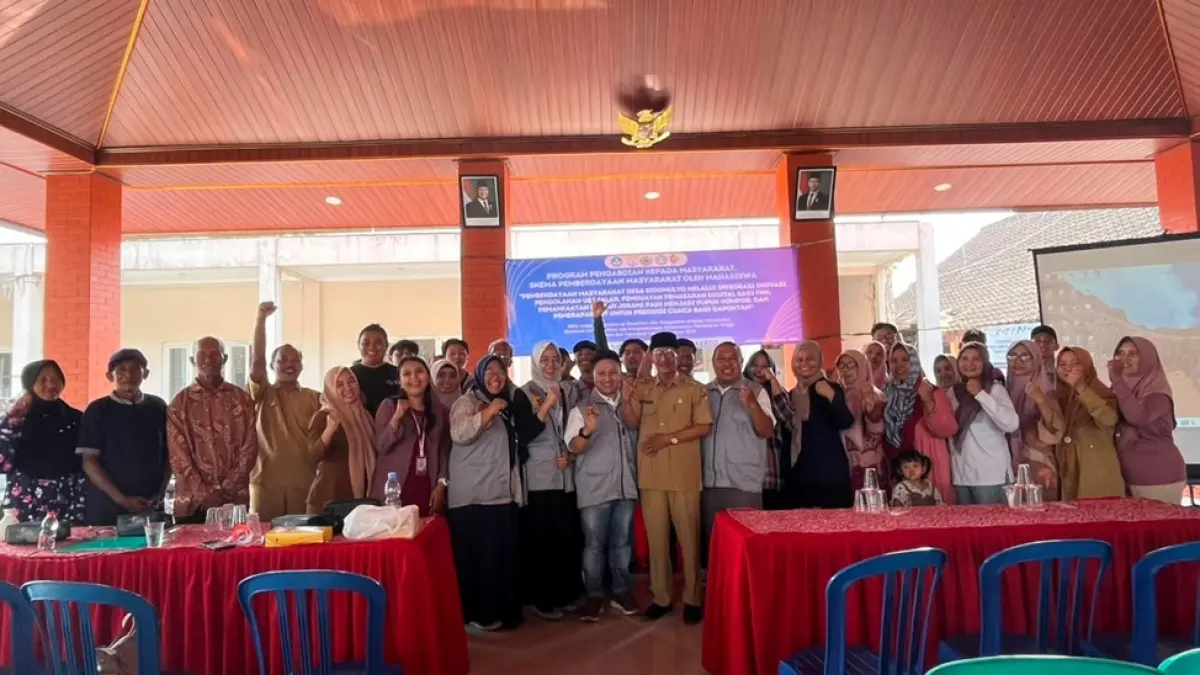 Kolaborasi Universitas Islam Majapahit (UNIM), Universitas Tribhuwana Tunggadewi (UNITRI), dan Pemerintah Desa Sidomulyo, Selasa (11/8).