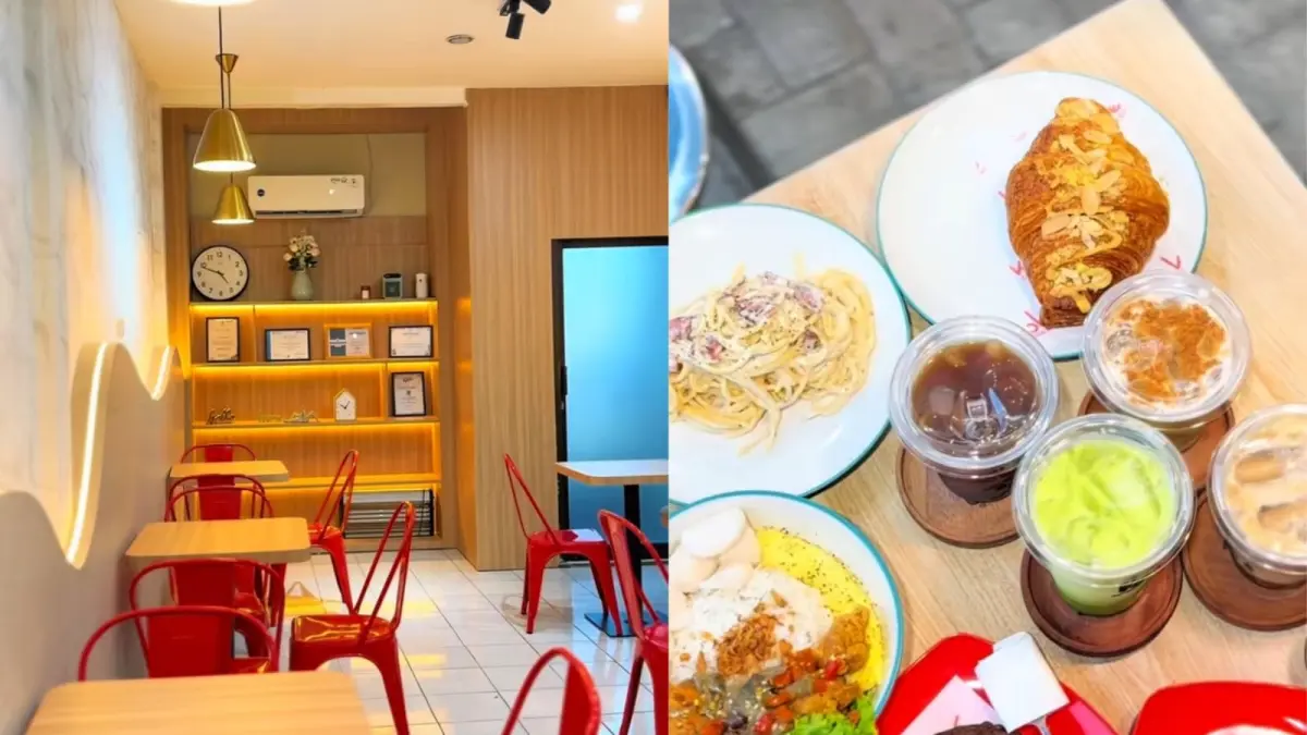 Koleo Coffee & Eatery di Jalan Raya Surodinawan, Mojokerto, menghadirkan suasana nyaman dengan interior bernuansa modern serta beragam pilihan menu, mulai dari makanan berat, pasta, pastry, hingga aneka minuman.