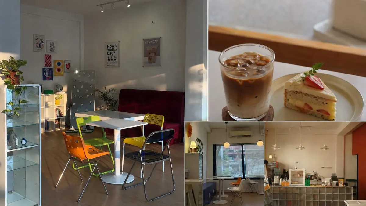 Ruang interior dan sajian kuliner Day To Day Social Space yang mengusung konsep kafe modern dengan pendekatan social space di Mojokerto.