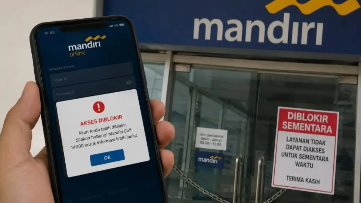 Pemblokiran Rekening Bank Mandiri Rp80,9 Juta 