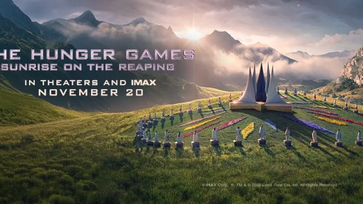 Poster resmi film The Hunger Games: Sunrise on the Reaping yang akan tayang serentak di bioskop pada 20 November 2026.