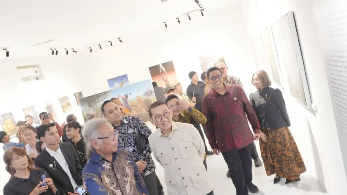 Program Belajar Bersama Maestro 2026 Kementerian Kebudayaan Gelar Pameran Seni Lukis Alam dan Lingkungan Hidup di ISI Surakarta pada Rabu (26/8/2026). (ANTARA/HO-Kementerian Kebudayaan)