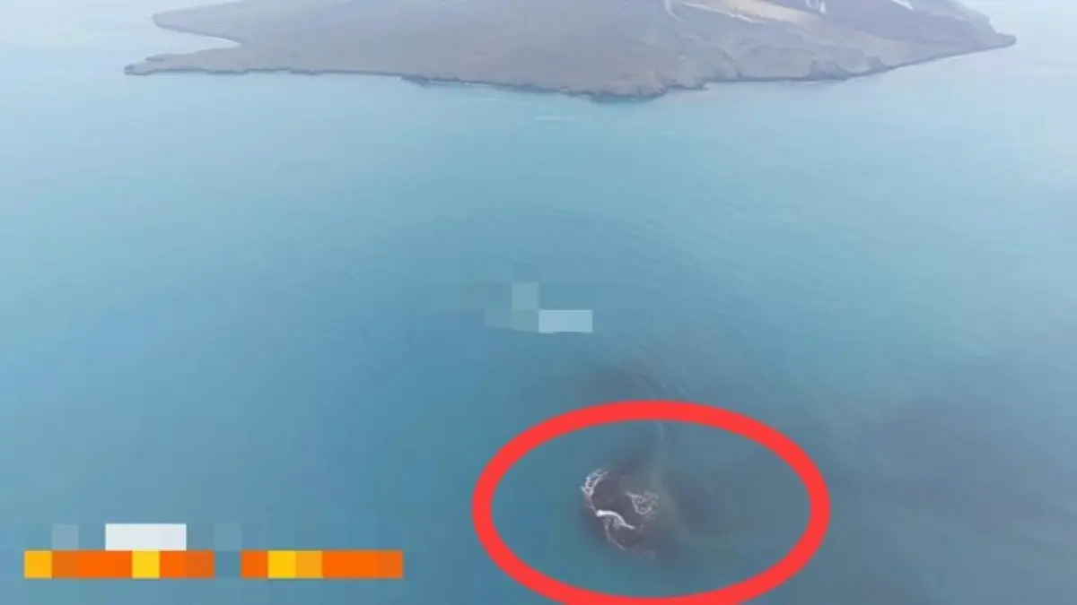 Daratan Baru di Sekitar Kawasan Gunung Anak Krakatau (Sumber : detik.com)