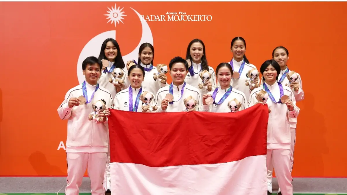 Tim beregu putri Indonesia menyumbangkan medali perunggu Asian Games 2026 setelah kalah 0-3 dari Tiongkok di babak semifinal pada Rabu (23/9/2026).
