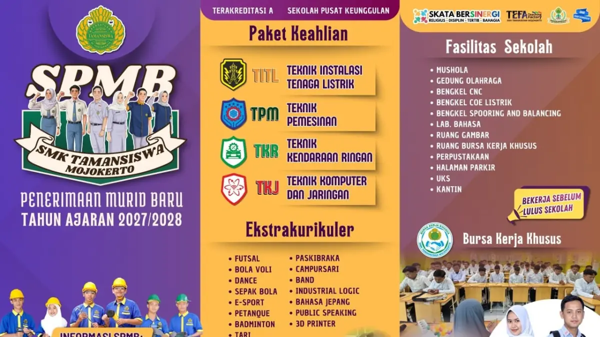 SPMB SMK Tamansiswa Kota Mojokerto.