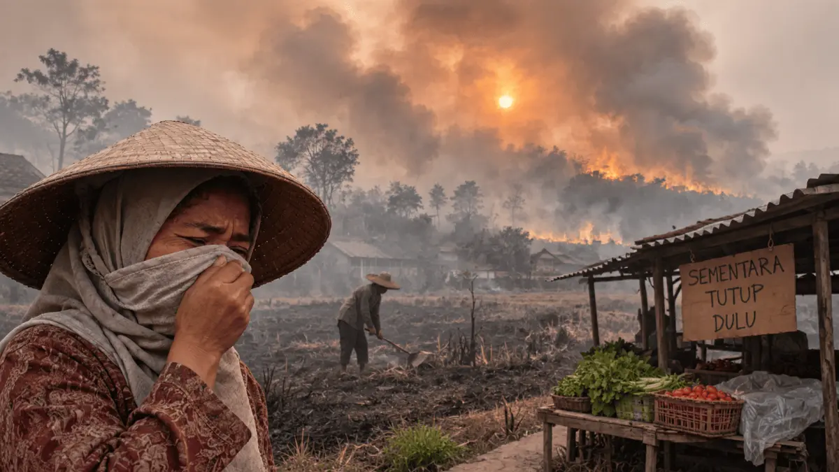  Saat Asap Kebakaran Hutan dan Lahan Merampas Napas dan Mata Pencaharian Masyarakat