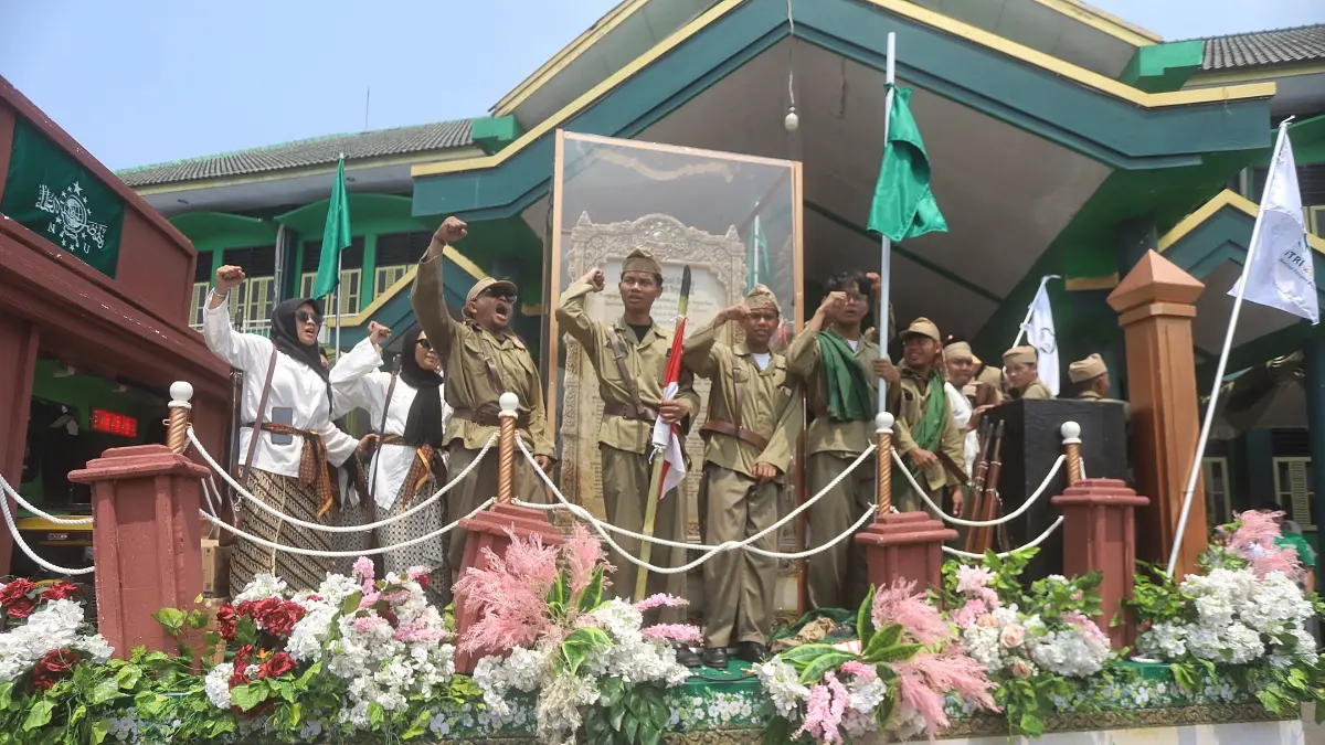 Bawa Replika Surat Resolusi Jihad, Rombongan Kirab Singgah di PCNU Kabupaten Mojokerto