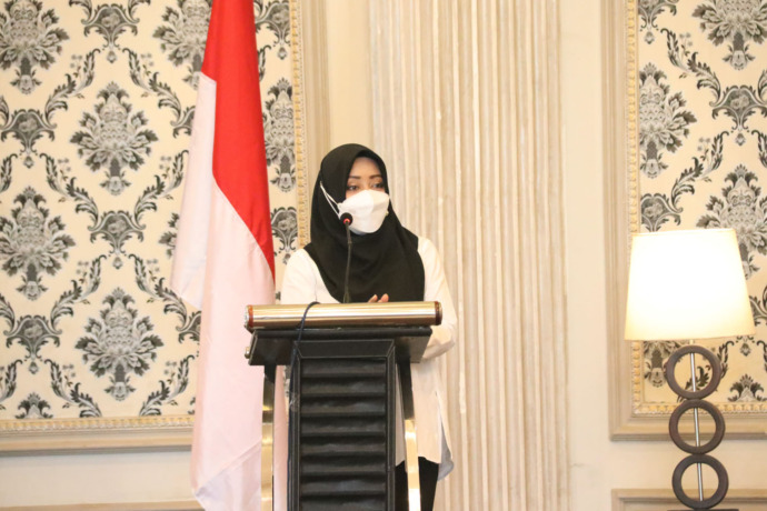 BERI PERLINDUNGAN: Bupati Ikfina Fahmawati berupaya meningkatkan perlindungan jaminan kesehatan masyarakat Kabupaten Mojokerto.