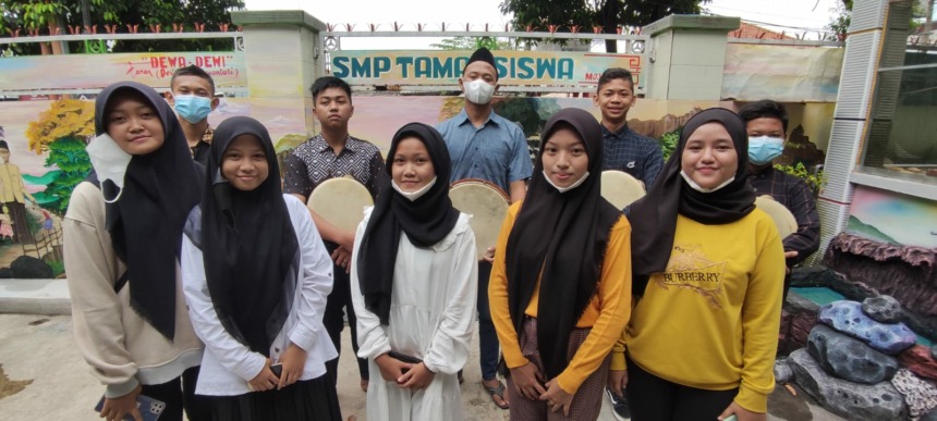 PENGISI ACARA: Grup salawat Banjari SMP Taman Siswa bakal turut memeriahkan acara grand final event Pildarama 2022.