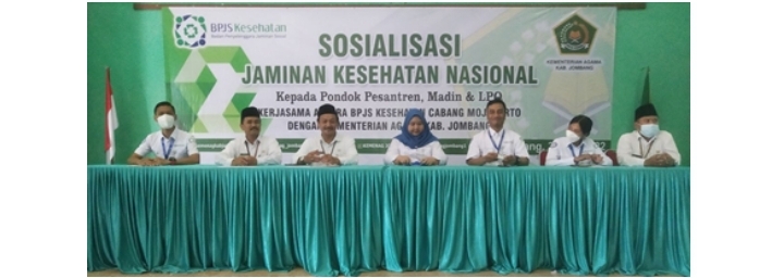KOLABORASI: BPJS Kesehatan menggelar sosialisasi bekerjasama dengan Kemenag Kabupaten Jombang.