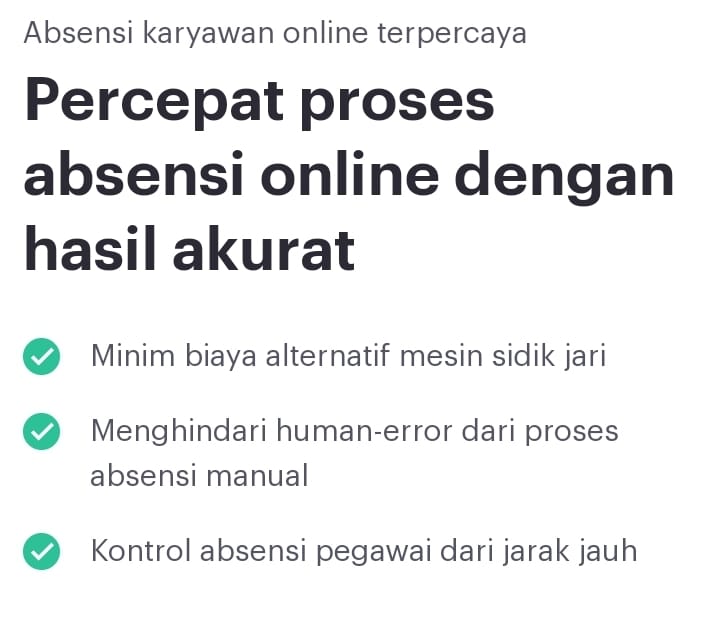Ilustrasi aplikasi absensi online.