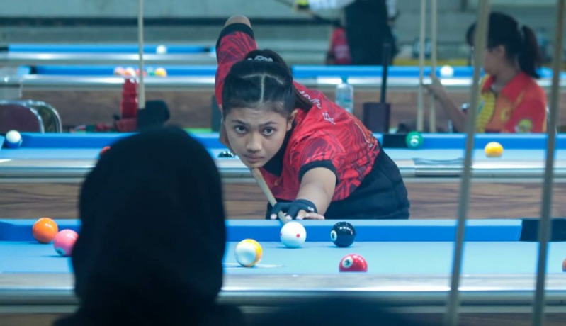 EKSIS LAGI: Pebiliar putri Kabupaten Mojokerto turun pertama kali di Porprov VII usai vakum beberapa tahun.