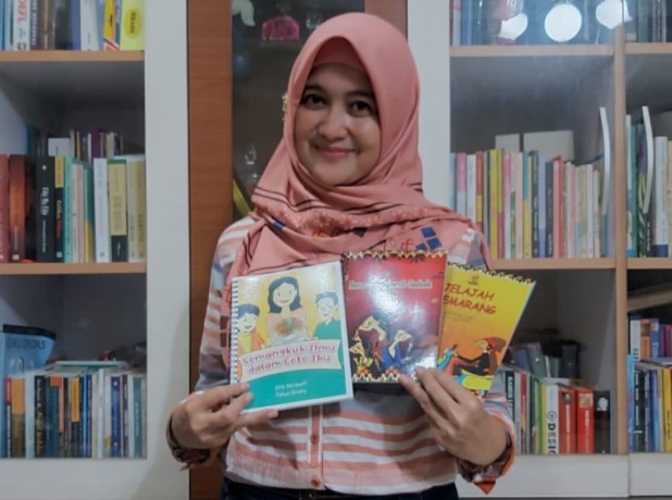Atik Herawati, pendidik di Sekolah Budaya SMPN 4 Kota Mojokerto.