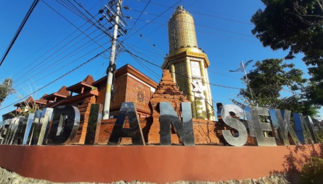 BELUM DIBUKA: Objek wisata Pemandian Sekarsari di Kota Mojokerto yang kini masih dilakukan kajian sebelum dibuka secara resmi bagi wisatawan. (Rizal Amrulloh/Jawa Pos Radar Mojokerto)