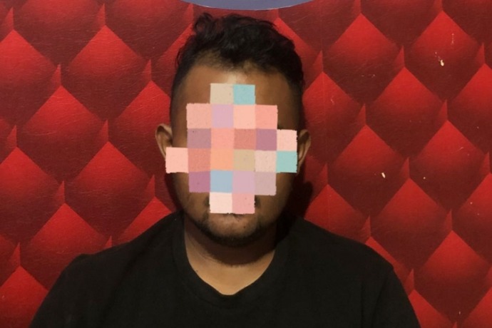 TEROBSESI: EDW, pelaku begal payudara asal Desa Penanggungan, Kecamatan Trawas, Kabupaten Mojokerto dibekuk Polres Mojokerto. (dok Polres Mojokerto for Jawa Pos Radar Mojokerto).