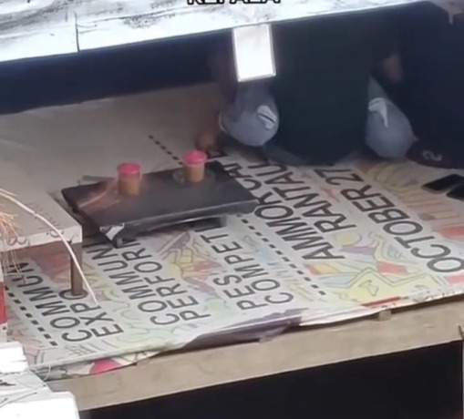 BIKIN GEMPAR: Tangkapan layar rekaman video viral dugaan aksi mesum sejoli di wilayah Trawas yang sedang diselidiki polisi.