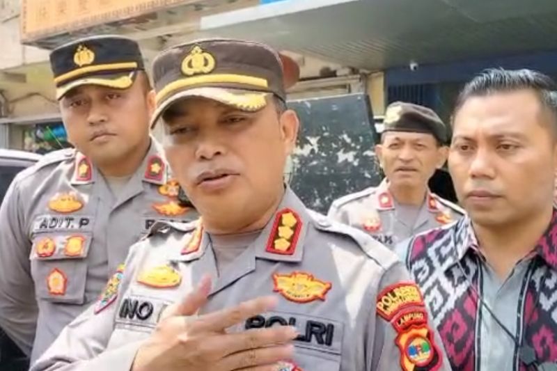 Kapolresta Bandarlampung Kombes Pol Ino Harianto saat dimintai keterangan. Bandarlampung, Jumat, (17/3/2023). (ANTARA/HO)