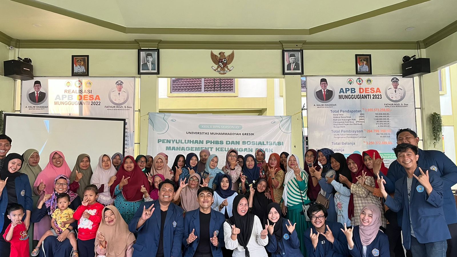 PENGABDIAN MASYARAKAT: Mahasiswa kelompok 3 KKN BPN Season X Universitas Muhammadiyah Gresik (UMG) menggelar pengabdian masyarakat di Desa Munggugianti, Kecamatan Benjeng Gresik