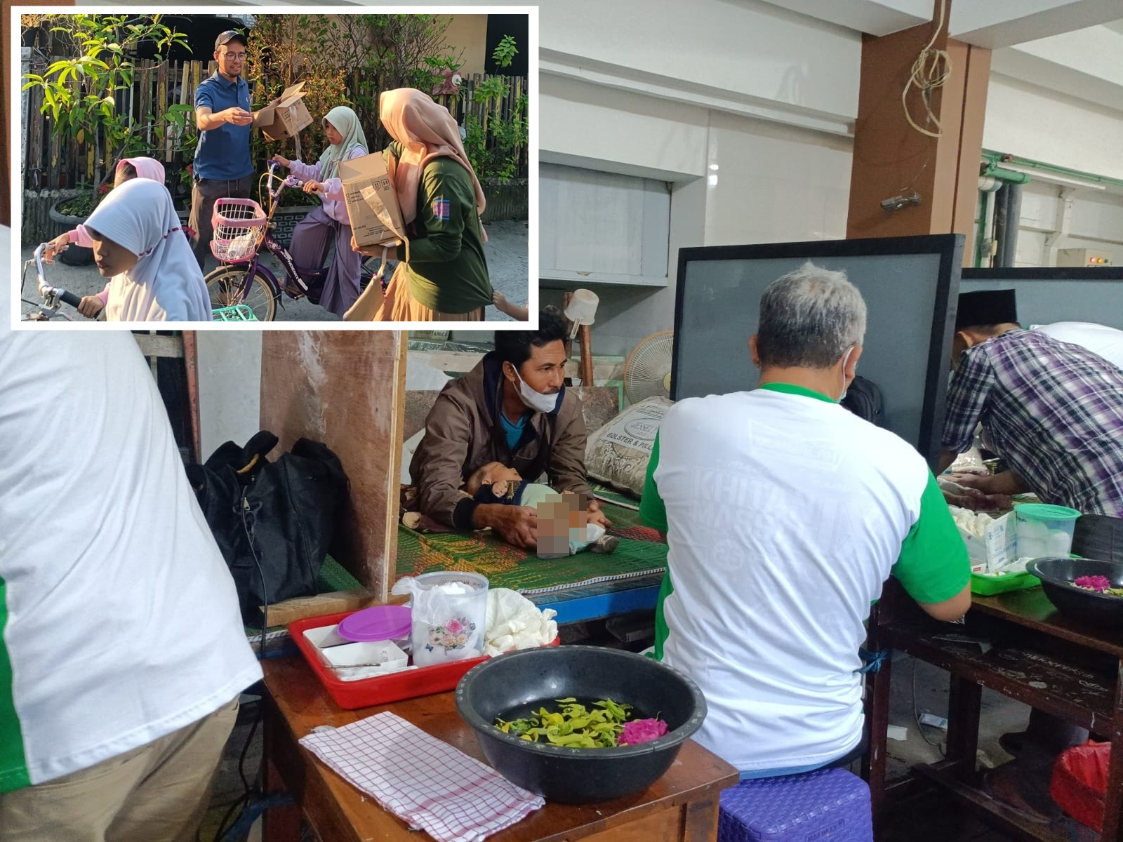 Tahun Baru : Yayasan Ya-Tamam menggelar khitan masal memperingati 1 Muharram, Insert : Salah satu warga M. Ainul Yaqin  ikut mendukung dengan membagikan es krim gratis ke peserta.