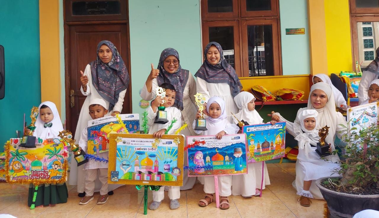 KREATIF: KB TK Muslimat NU 254 Nurul Ishlah menutup MPLS sekaligus memperingati Tahun Baru Hijriyah.