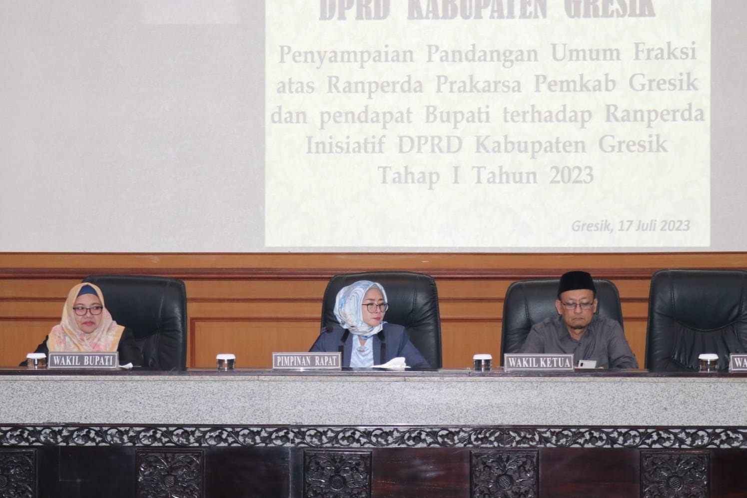 PARIPURNA: DPRD Gresik saat menggelar paripurna penyampaian ranperda usulan dewan dan prakarsa pemerintah beberapa waktu lalu.