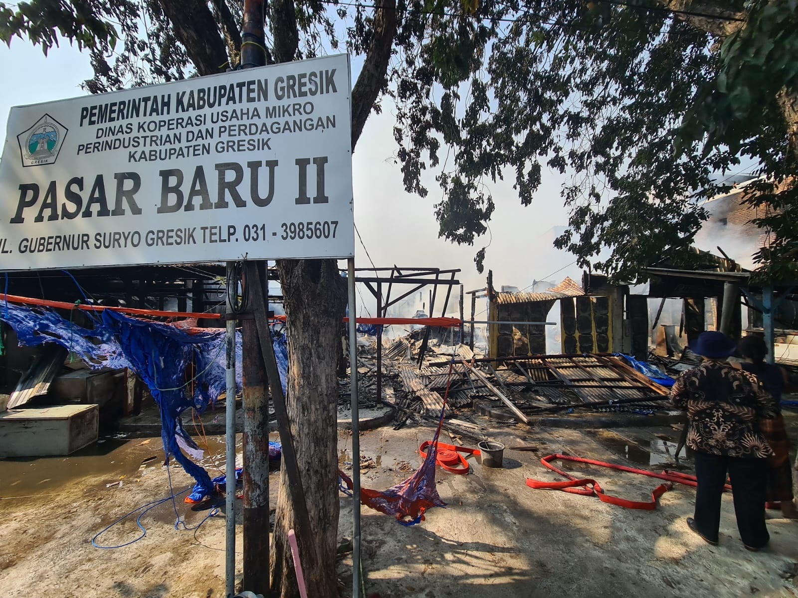 Ludes : 33 lapak pasar baru II ludes dilalap si Jago Merah.