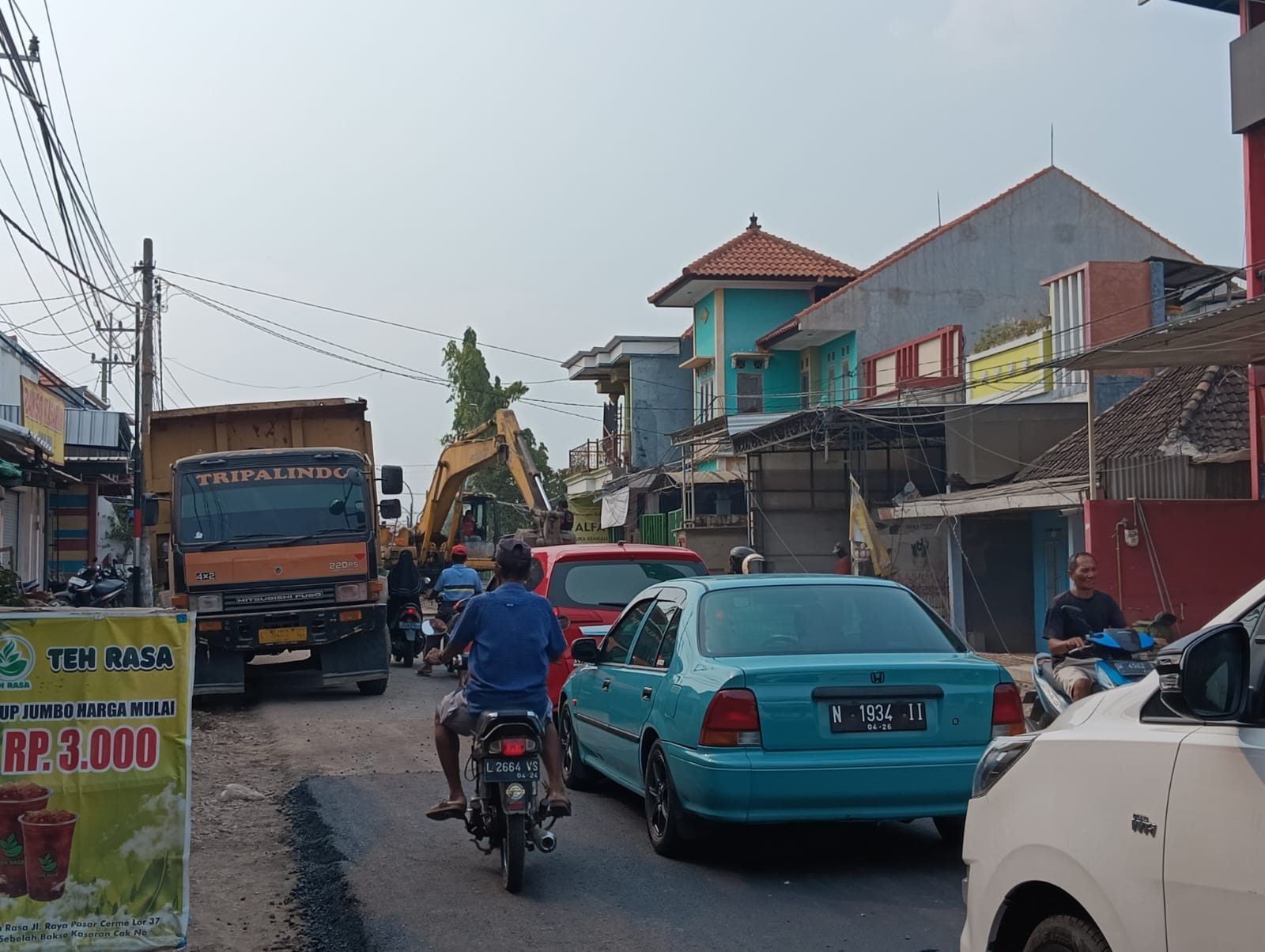 HAMPIR RAMPUNG: Kondisi pembangunan Jalan Cerme yang sebentar lagi selesai.
