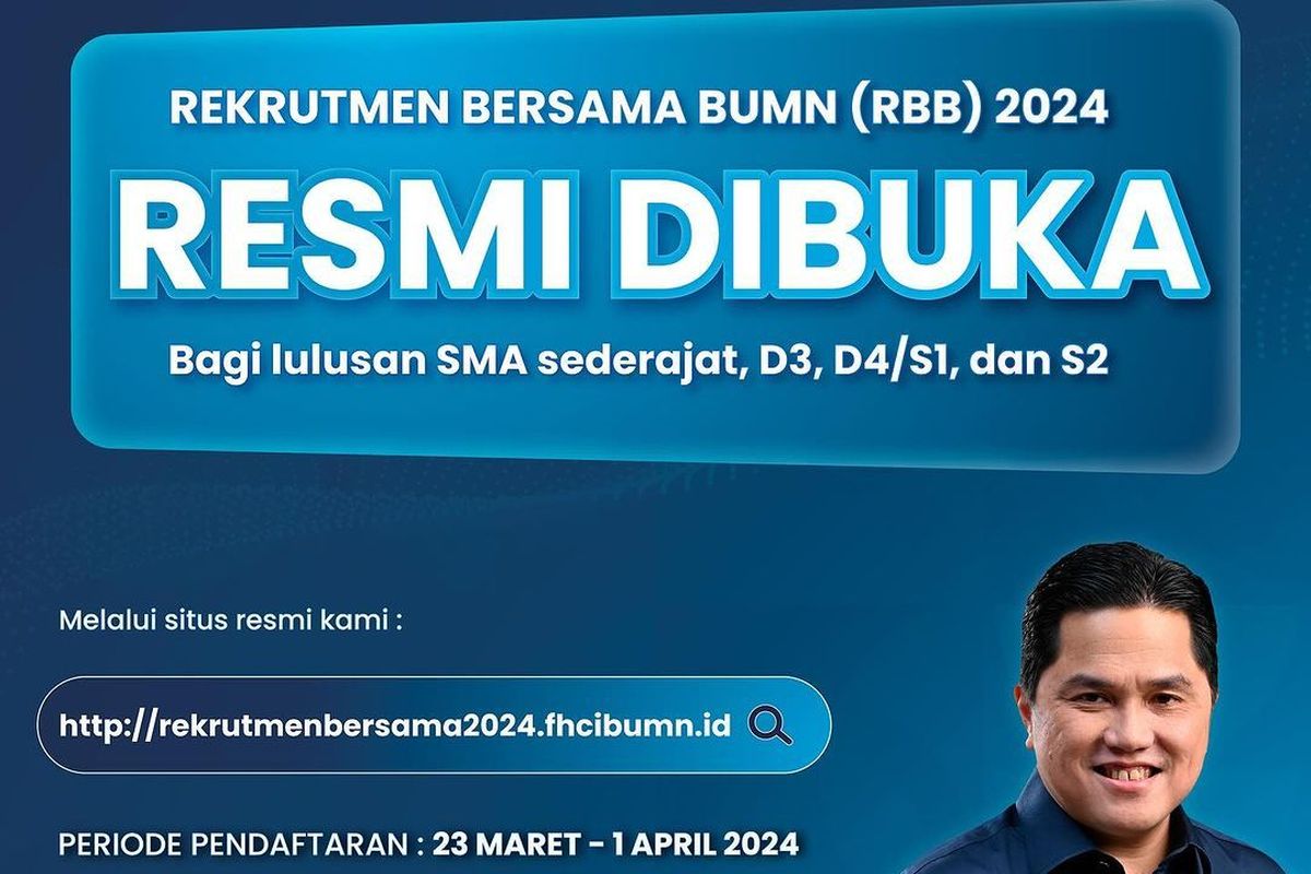 Rekrutmen Bersama BUMN 2024 mulai dibuka