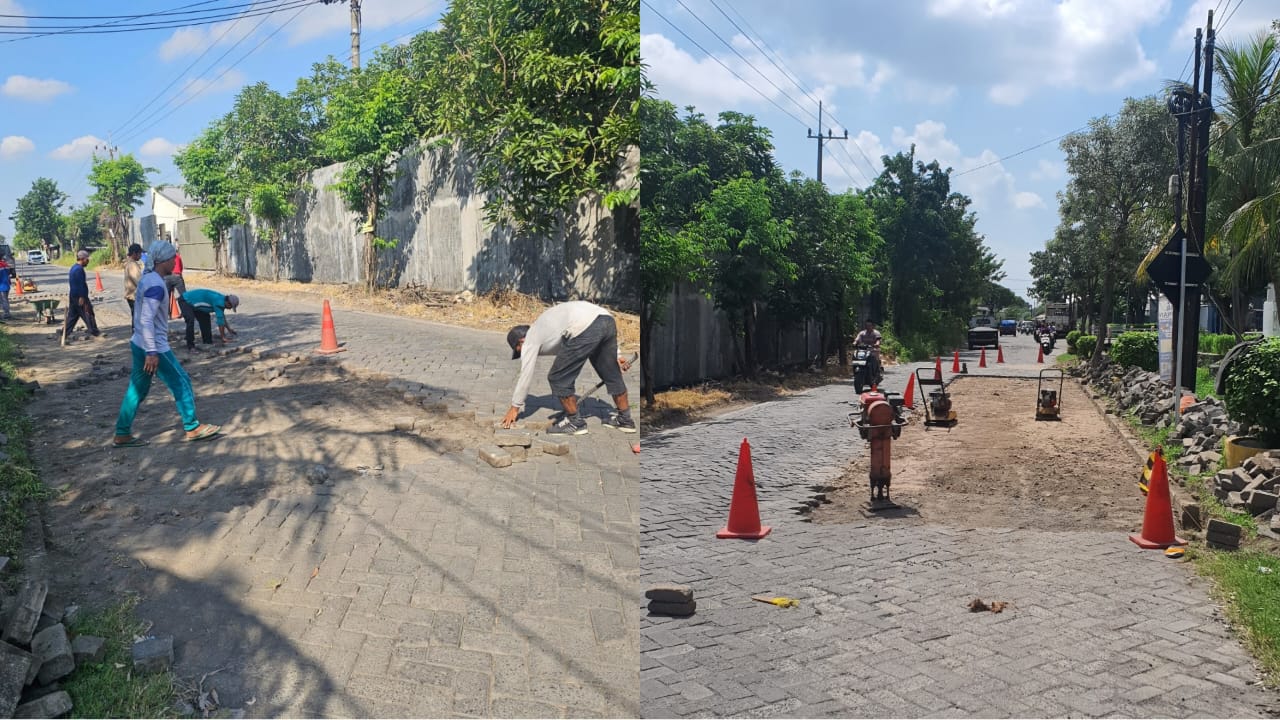 JALAN AMAN NYAMAN : PT. Samando Indonesia, sebagai perusahaan yang berlokasi di kawasan tersebut, tergerak untuk mengambil inisiatif perbaikan jalan.