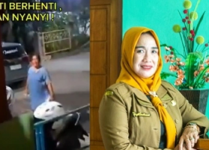 TAK BISA TIDUR: Guru PNS SMAN 1 Cerme Gresik ini disorot usai menghentikan ibadah umat Kristen di samping rumahnya, Rabu (8/5/2024)