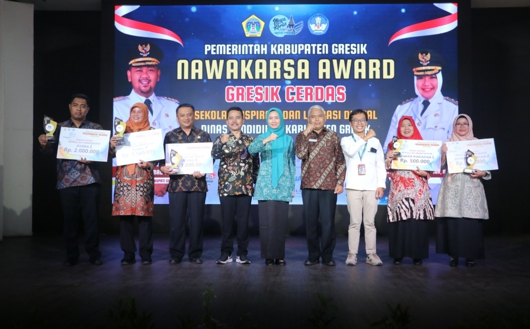 Dispendik Gresik menggelar lomba sekolah inspirasi dan literasi digital di Gedung Nasional Indonesia Kabupaten Gresik.