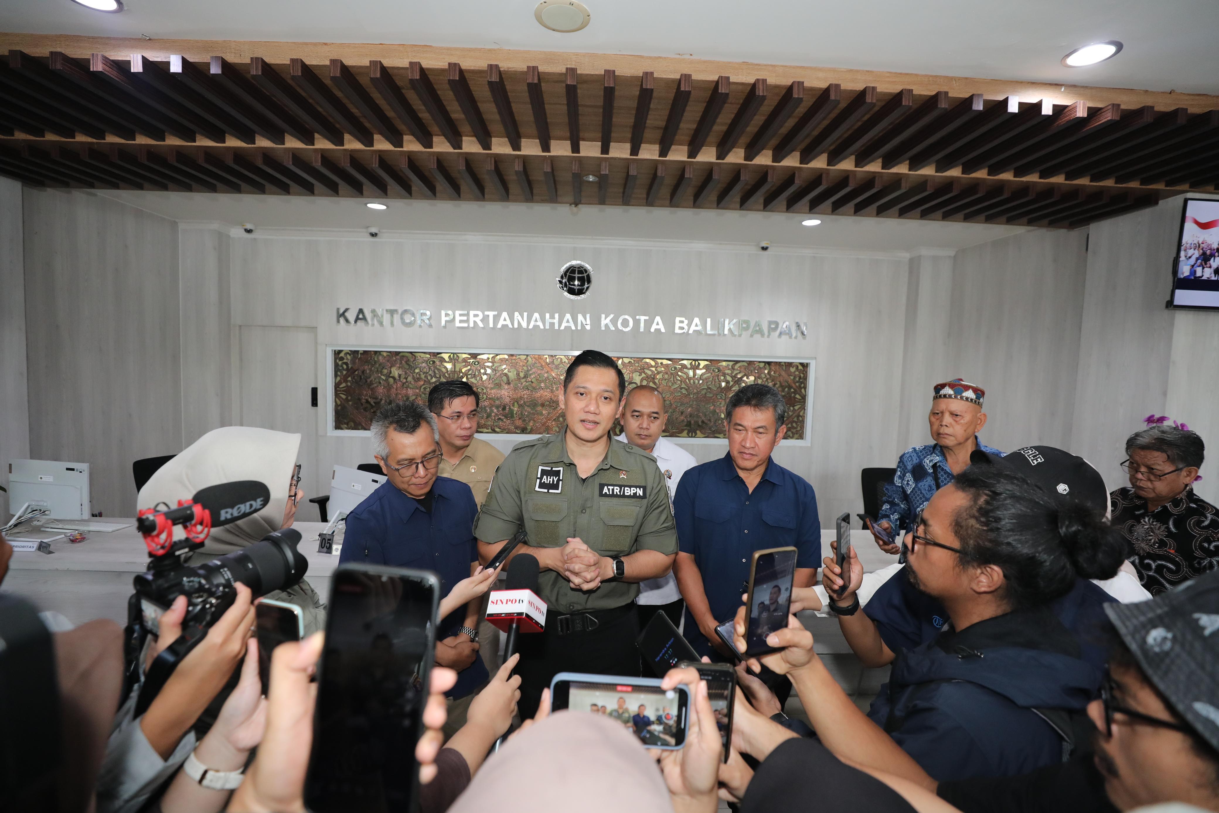 Pastikan Hak Tanah : Menteri ATR/BPN, Agus Harimurti Yudhoyono menekankan kepastian hukum hak atas tanah di Ibu Kota Nusantara.