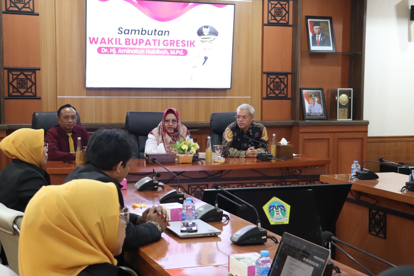 DISKUSI: Gresik menjadi tuan rumah Pelatihan Kepemimpinan Nasional LAN RI di Kantor Pemkab Gresik.