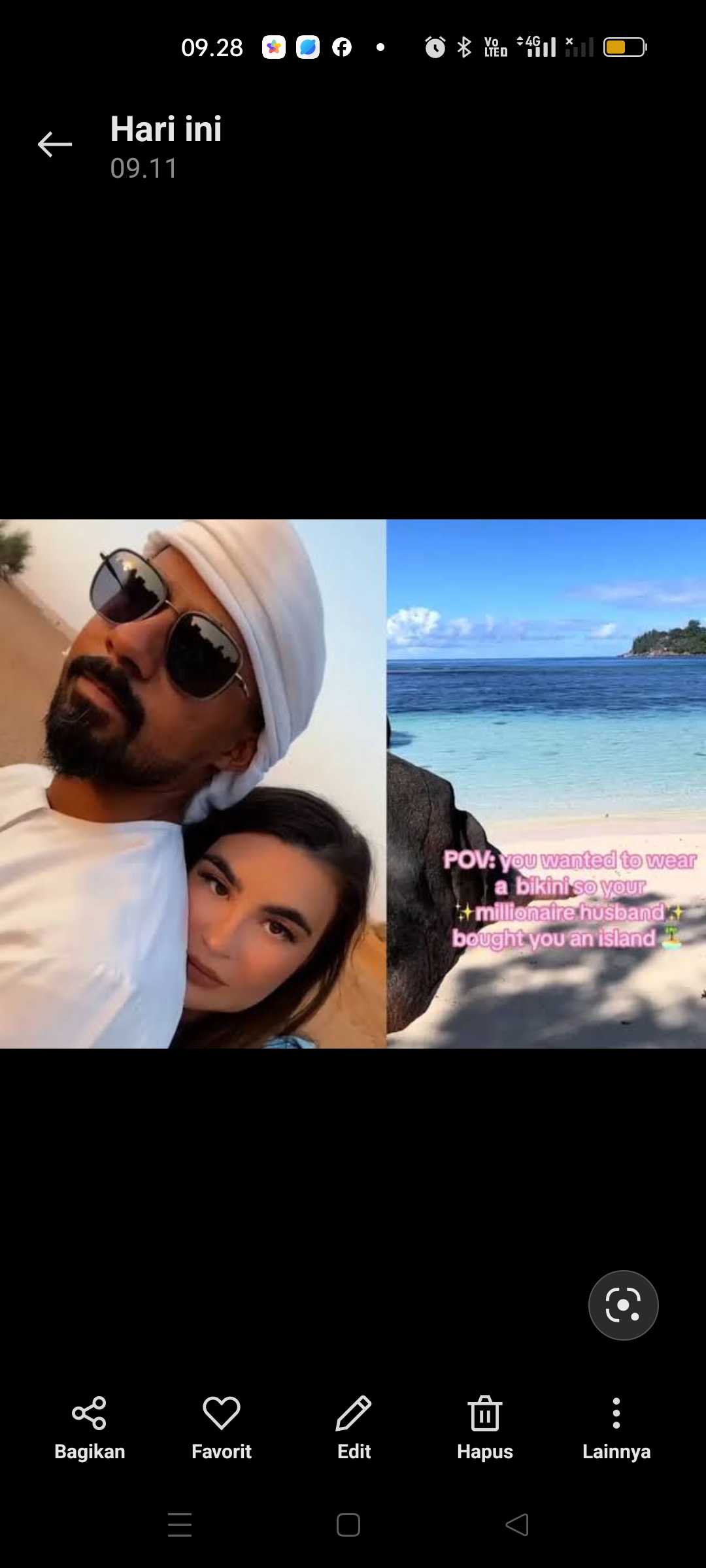 Foto suami yang membelikan pulau untuk istrinya