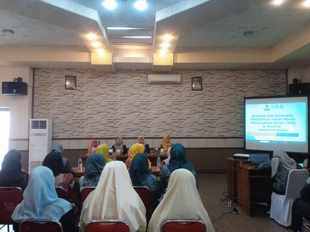 SOSIALISASI: Kegiatan advokasi dan sosialisasi pencegahan tindak pidana perdagangan orang di Kabupaten Gresik tahun 2024